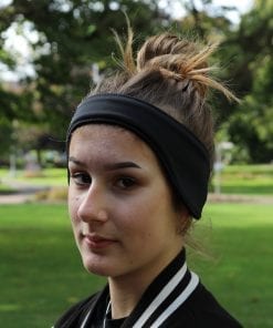 black fleece lined headband