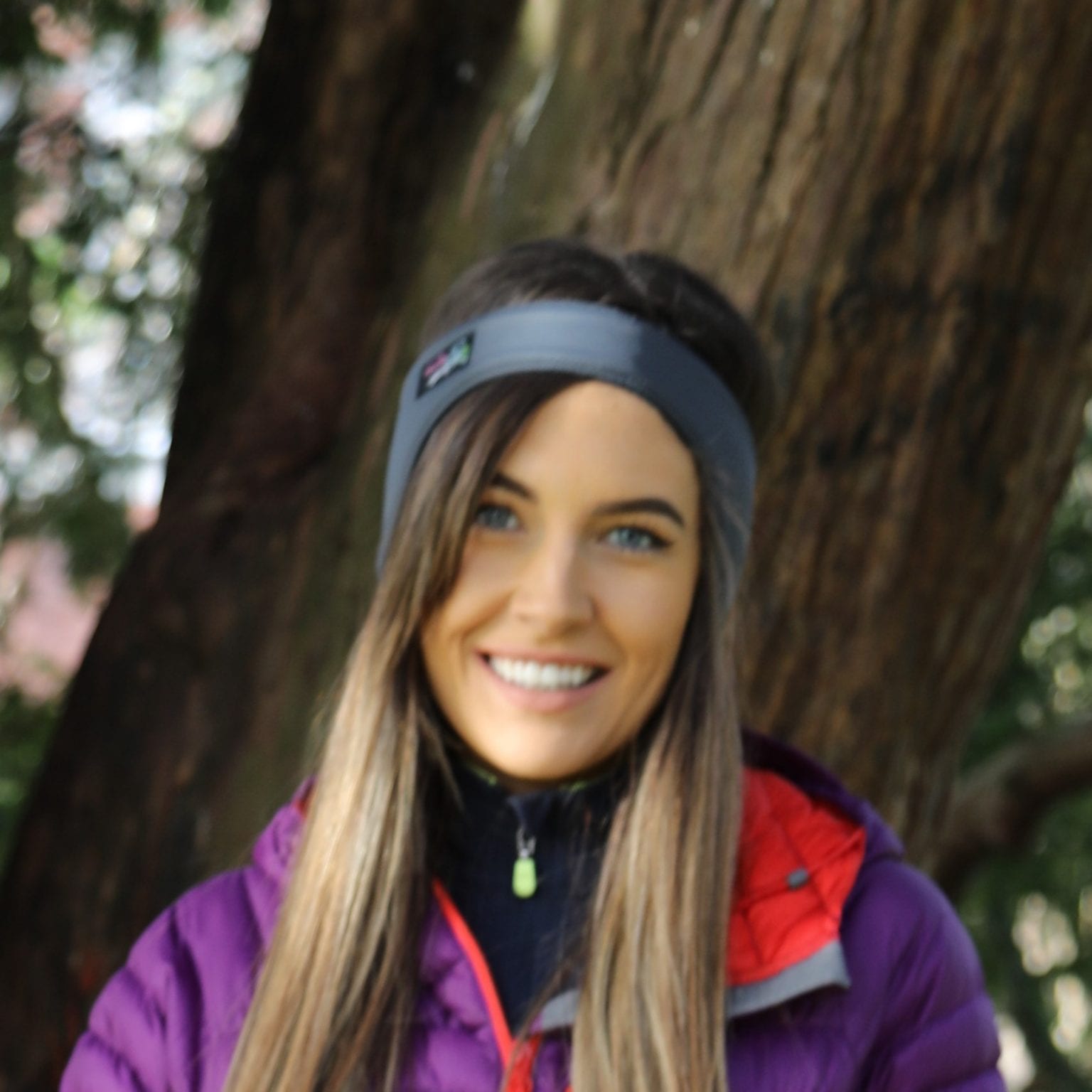 grey fleece lined headband