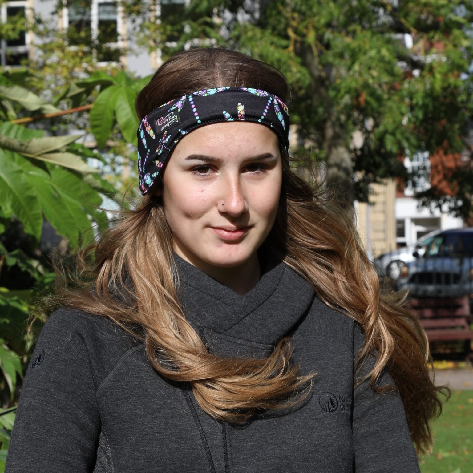 dragonfly fleece lined headband