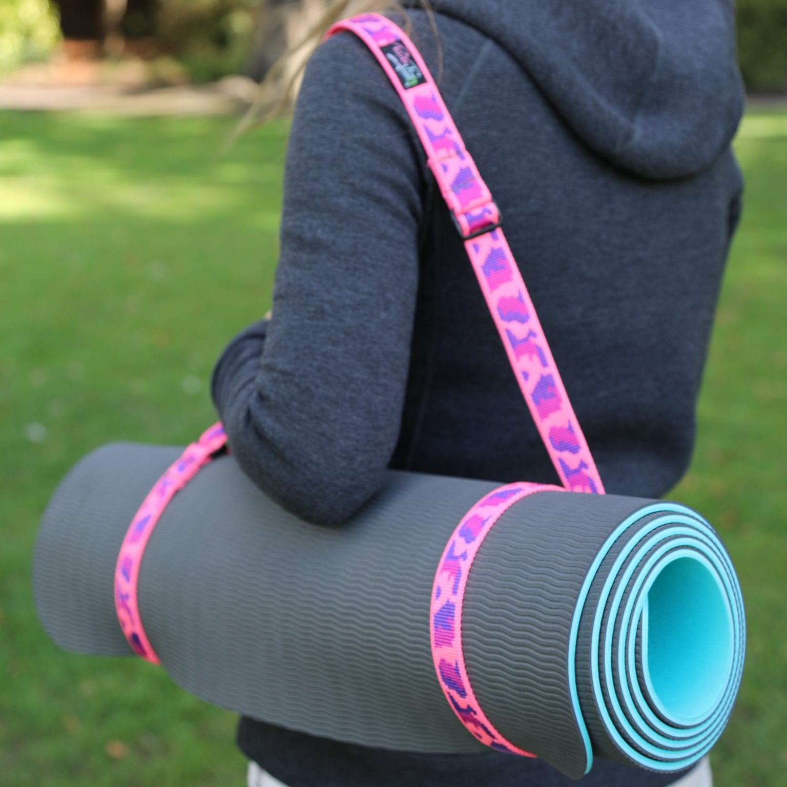 pink camo yoga mat strap