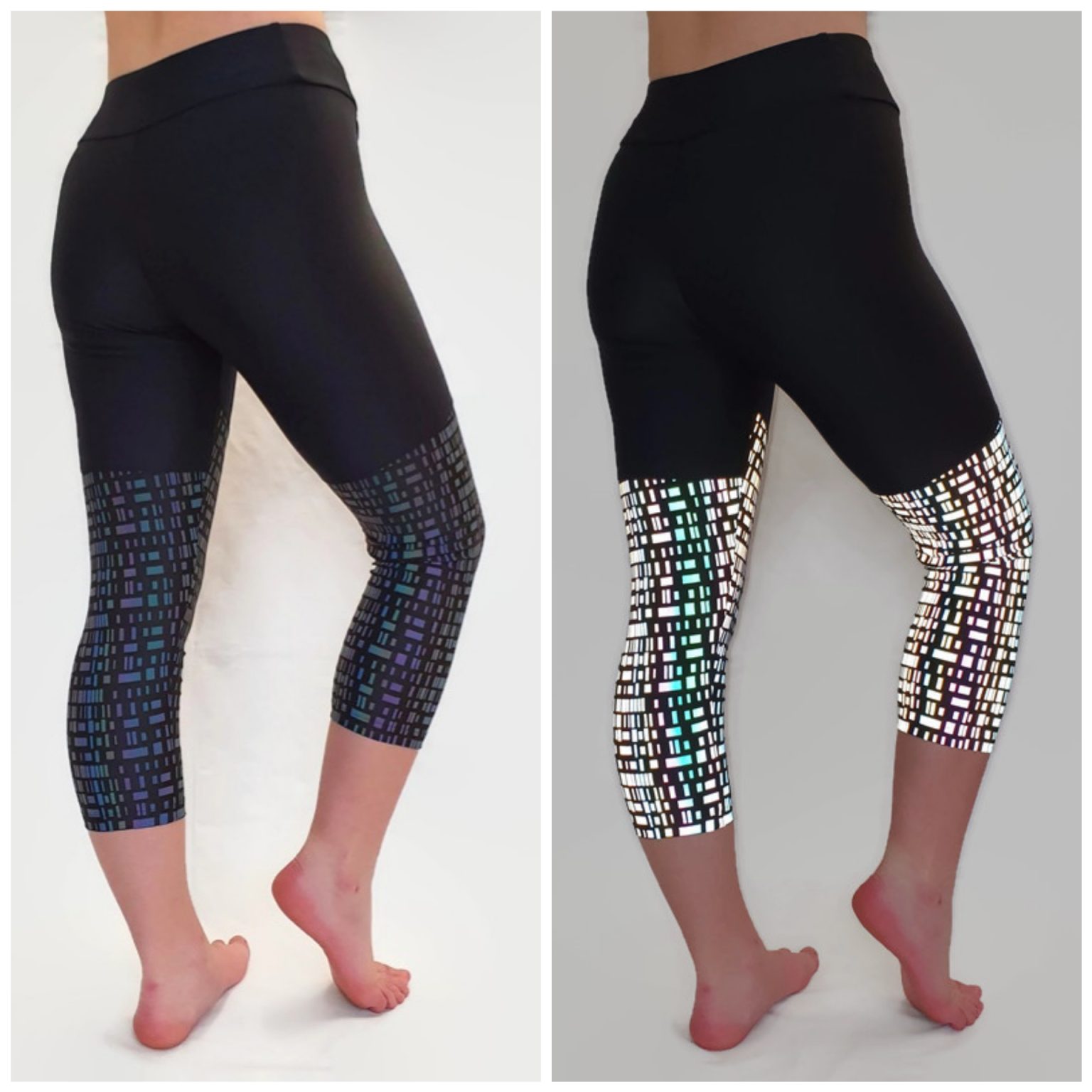 reflective capri leggings