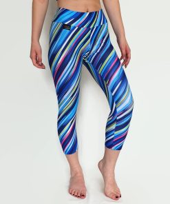 stripy blue leggings